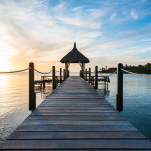 Professional discussing Residence Permit applications with clients in Mauritius.